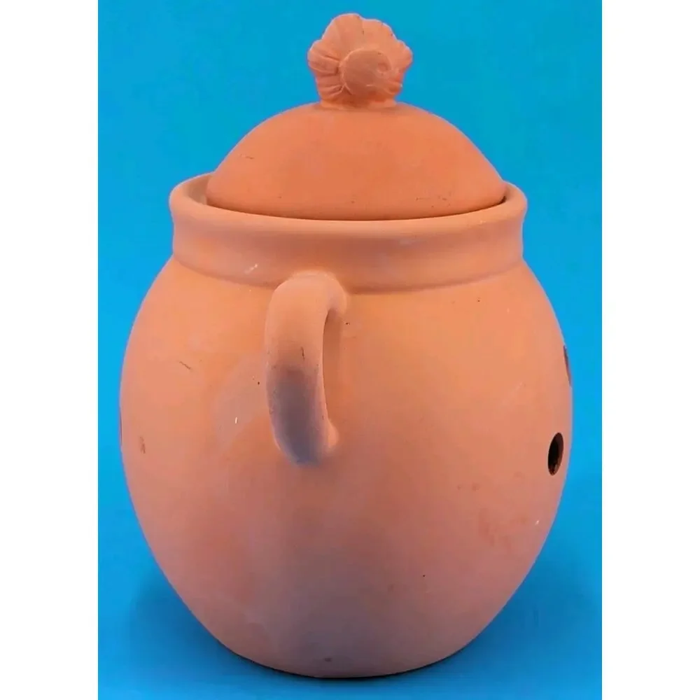 Vintage Garlic Keeper Terra Cotta Garlic Container Kitchen Storage Cooks Club